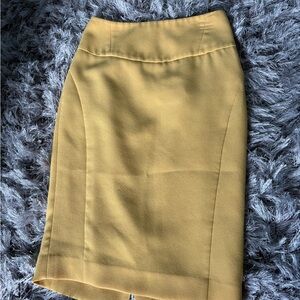 The Limited Mustard Pencil Skirt